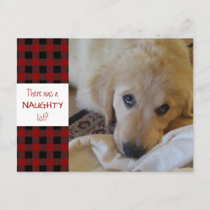 Rustic Pet UNARTIGE LISTE Roter Buffalo Karo Lusti Feiertagspostkarte