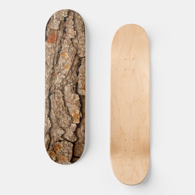 Rustic Pine Bark Texture  Skateboard (Vorderseite)