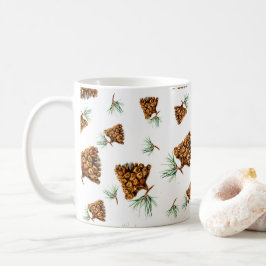 Rustic Pine Cone Forest Mug – Nature-Inspired Desi Kaffeetasse