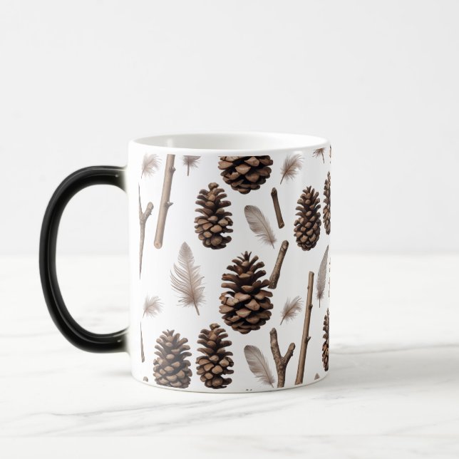 Rustic Pinecone Colour Morphing Tasse - Bauernhof (Links)