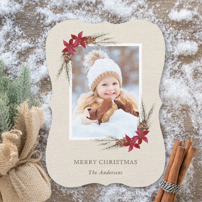 Rustic Pinecone Weihnachtskarte Feiertagskarte (Von Creator hochgeladen)