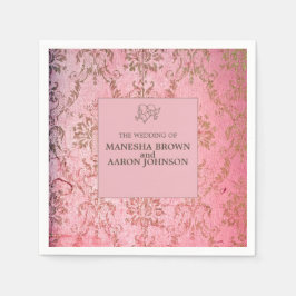 RUSTIC PINK - Hochzeitscocktail Napkin Serviette