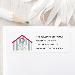 Rustic Pip Berry Wreath Weihnachts-Rücksendeadress