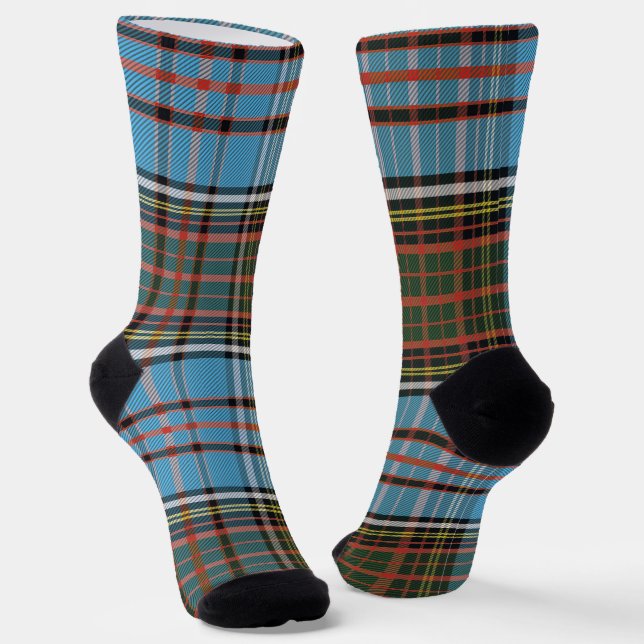 Rustic Plaid Elegant Tartan Socken (Gewinkelt)