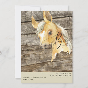 Rustic Pony Baby Shower Einladung