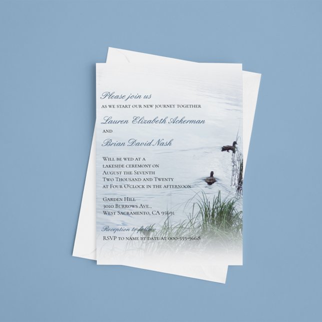 © Rustic Pristine Lakeside Wedding Custom Einladung (Von Creator hochgeladen)