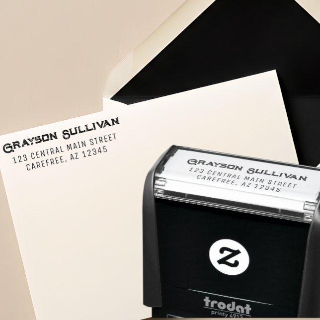 Rustic Professional Address Permastempel (Von Creator hochgeladen)