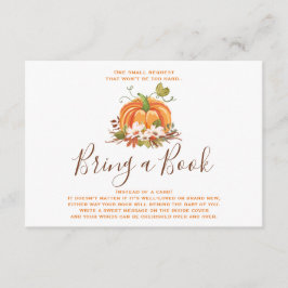 Rustic Pumpkin Bringen Sie ein Buch Herbst Herbst Begleitkarte
