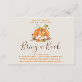 Rustic Pumpkin Bringen Sie ein Buch Herbst Herbst Begleitkarte