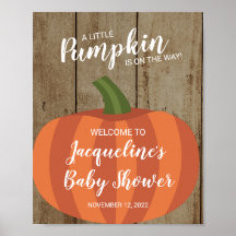 Rustic Pumpkin Fall Baby Dusche Begrüßungszeichen