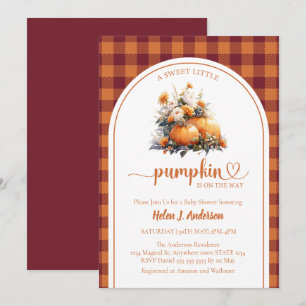 Rustic Pumpkin Fall Baby Dusche Einladung