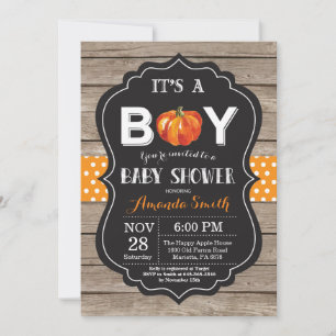 Rustic Pumpkin Fall Baby Shower Einladungskarte Einladung