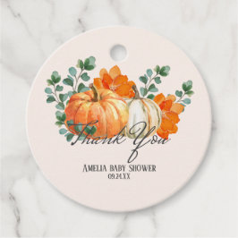 Rustic Pumpkin Fall Blumendusche Baby Baby Dusche Geschenkanhänger