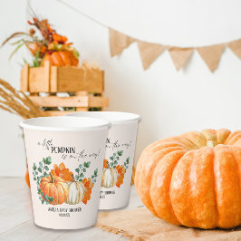 Rustic Pumpkin Fall Blumendusche Baby Baby Dusche Pappbecher