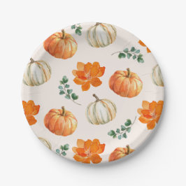 Rustic Pumpkin Fall Blumendusche Baby Baby Dusche Pappteller