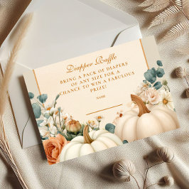 Rustic Pumpkin Floralm Diapper Raffle Begleitkarte