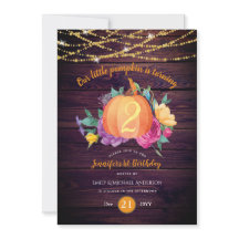 Rustic Pumpkin JEDER Geburtstag Wasserfarbe FALL M