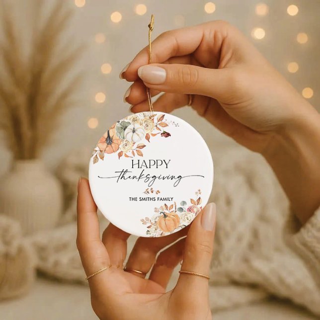 Rustic Pumpkins Thanksgiving Dinner Ornament  (Von Creator hochgeladen)