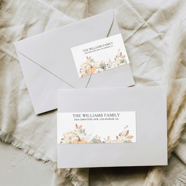 Rustic Pumpkins Thanksgiving Return Address Label Adressaufkleber (Von Creator hochgeladen)
