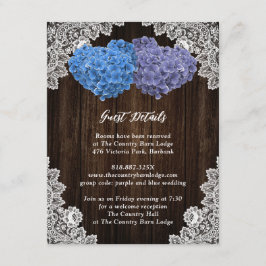 Rustic Purple and Blue Floral Enclosure Card Begleitkarte
