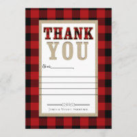 Rustic Red Black Buffalo Kariertes Foto Vielen Dan