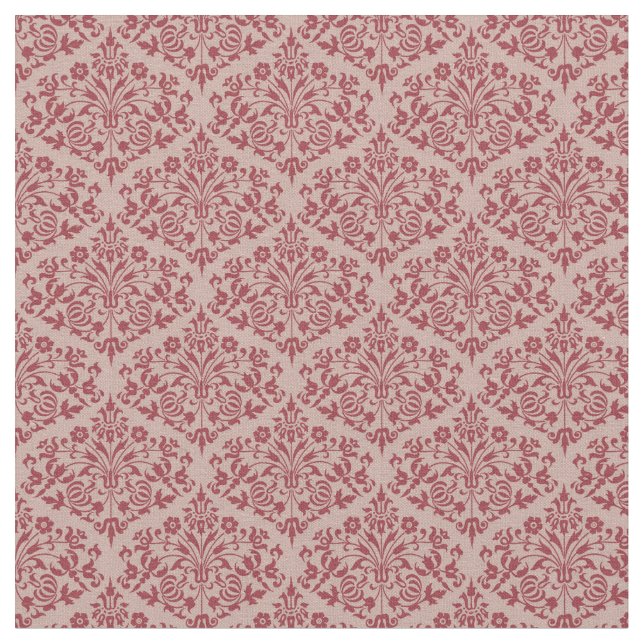 Rustic Red Damask Stoff (Nahaufnahme)