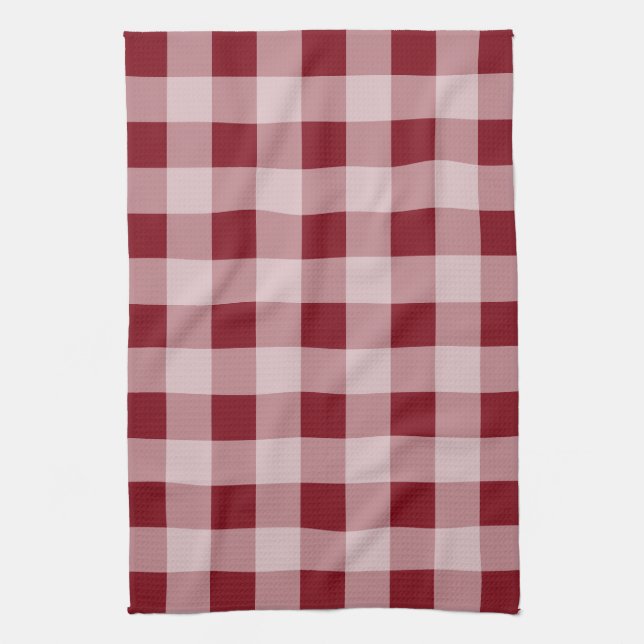 Rustic Red Gingham Kitchtuch Handtuch (Vertikal)