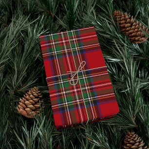 Rustic Red Green Kariert Classic Stewart Tartan Geschenkpapier