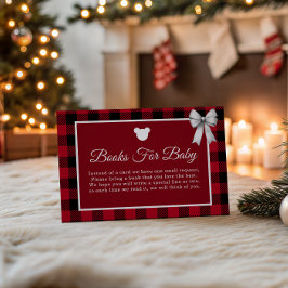 Rustic Red Plaid Merry Little Books for Baby Begleitkarte
