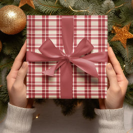 Rustic Reverie | Embracing the Farmhouse Red Plaid Geschenkpapier