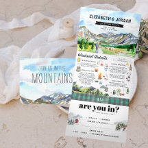 Rustic Rocky Mountain | Illustrierte Hochzeitseinl
