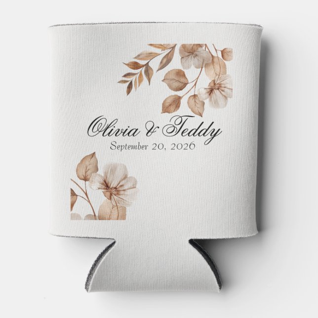 Rustic Romance Wedding Can Coolers Dosenkühler (Vorderseite)