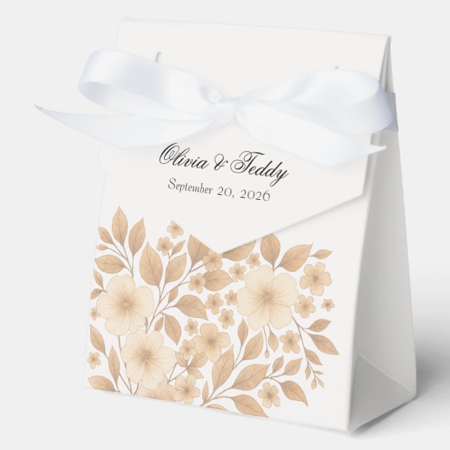 Rustic Romance Wedding Favor Boxes Geschenkschachtel (Vorderseite)