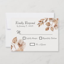 Rustic Romance Wedding Response Cards