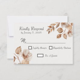 Rustic Romance Wedding Response Cards RSVP Karte