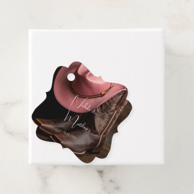 Rustic Romance Wedding Vielen Dank Geschenkanhänger (Beispiel)