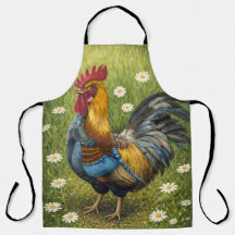 Rustic Rooster Farmhouse Kitchen Apron