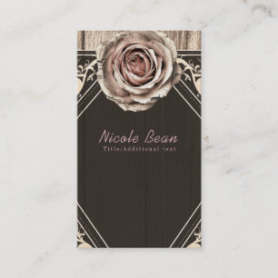 Rustic Rose Elegante Leicht Holz Diamant individue Visitenkarte