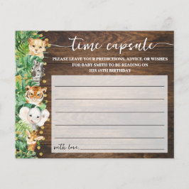 Rustic Safari Time Kapsel Baby Showcard Flyer