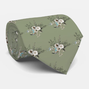 Rustic Sage Blumenhochzeit Neck Tie Krawatte
