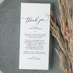 Rustic Sage Green Wedding Thank You Letter Card Menükarte
