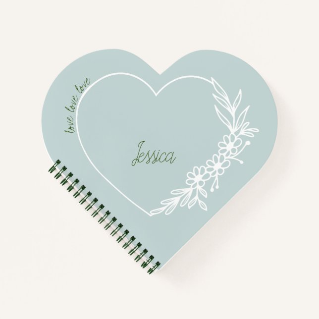 Rustic Sage Heart Notizbuch (Vorderseite)