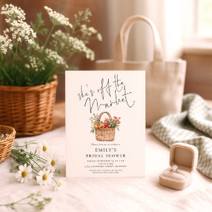 Rustic She is off the Market Script Brautparty Einladung