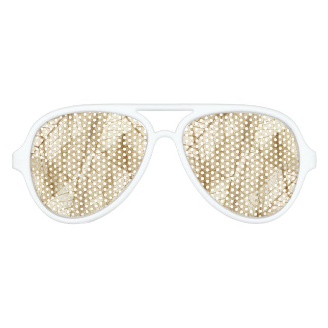 Rustic Sheer Cream Lace Blätter Sonnenbrille (Vorderseite)