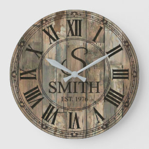 Rustic Smith Family Wanduhr Farmhouse-Dekor