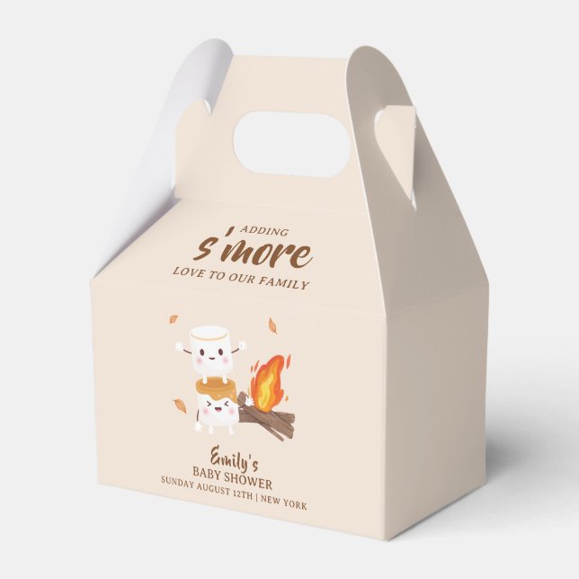Rustic S'more Liebe Campfire Babydusche Geschenkschachtel (Vorderseite)