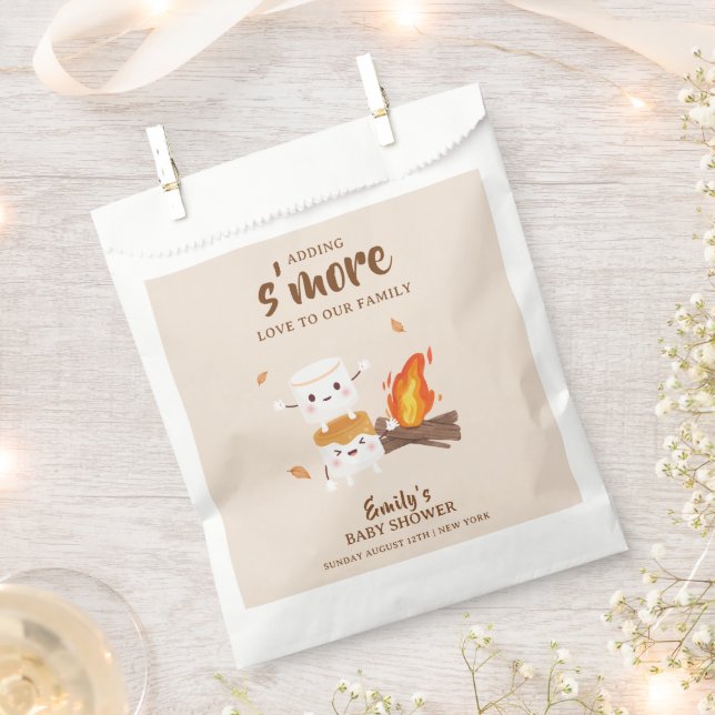 Rustic S'more Liebe Campfire Babydusche Geschenktütchen (Ausgeschnitten)