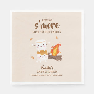 Rustic S'more Liebe Campfire Babydusche Serviette