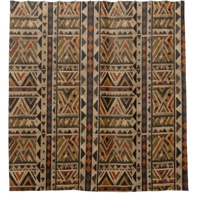 Rustic Southwestern Stripe Pattern (2) Duschvorhang (Vorderseite)