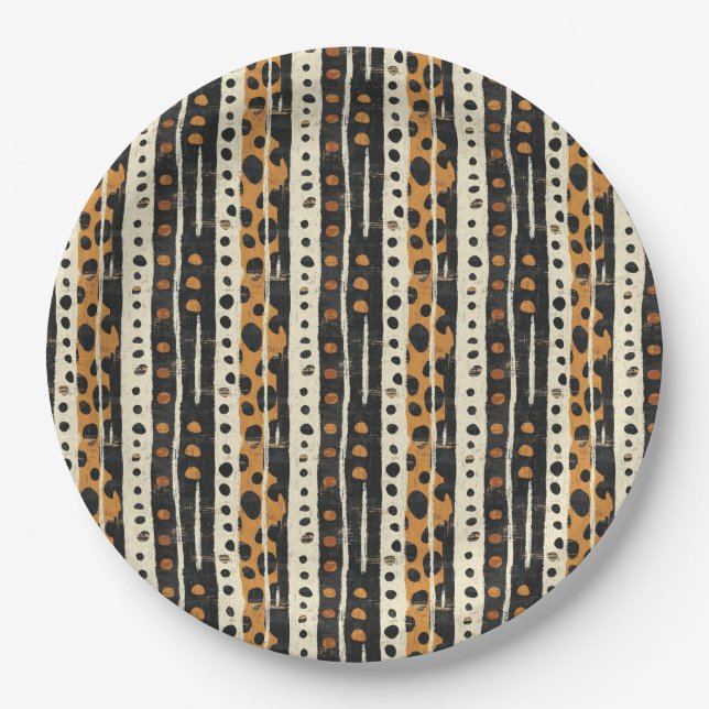 Rustic Southwestern Stripe Pattern (3) Pappteller (Vorderseite)